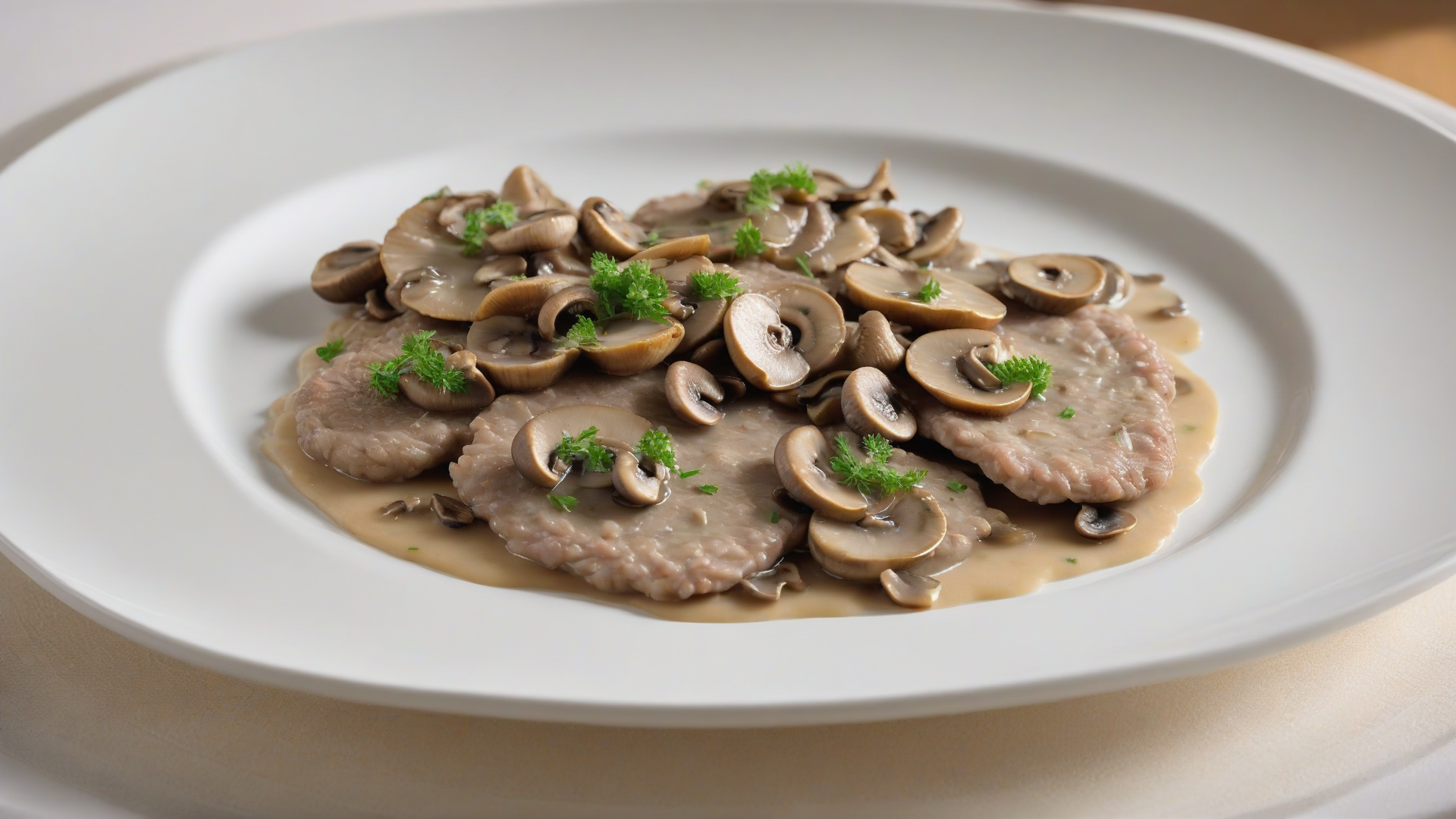 scaloppine con funghi